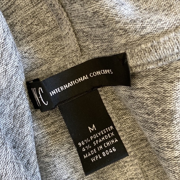 INC International Concepts Grey‎ Hooded Open Cardigan Medium - Picture 4 of 4
